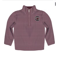 Vive La Fete South Carolina Gamecocks Embroidered Stripe Quarter Zip