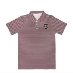 Vive La Fete South Carolina Gamecocks Embroidered Stripe Polo