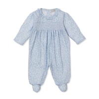 Kissy Kissy Fall in Bloom Print Smocked Footie