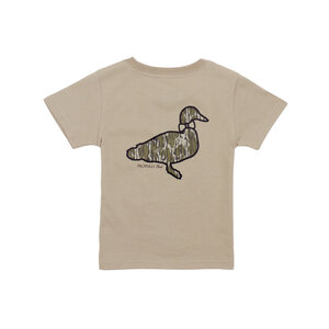 Properly Tied Sand Mossy Oak Logo SS Tee