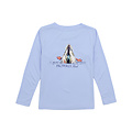 Properly Tied Light Blue Diving Mallard Performance Tee LS