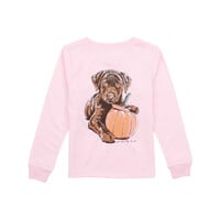 Properly Tied Rose Pumpkin Pup Girl's LS Tee