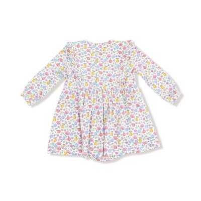 Angel Dear Fall Fruit Floral Ruffle L/S Bodysuit