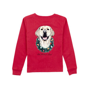 Properly Tied Cabernet Deck the Paws LS Tee