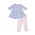Angel Dear Country Calico Pleat Dress/Legging Set