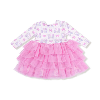 Angel Dear Big Sis L/S Layered Tulle Dress