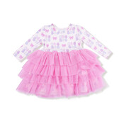 Angel Dear Big Sis L/S Layered Tulle Dress
