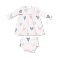 Angel Dear Hearts Modal Rib Simple Dress/Bloomer