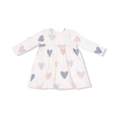 Angel Dear Hearts Modal Rib Simple Dress/Bloomer