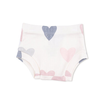 Angel Dear Hearts Modal Rib Simple Dress/Bloomer
