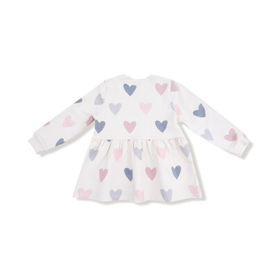 Angel Dear Hearts French Terry Drop Waist Dress