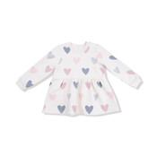 Angel Dear Hearts French Terry Drop Waist Dress