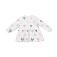 Angel Dear Hearts French Terry Drop Waist Dress