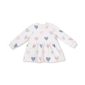 Angel Dear Hearts French Terry Drop Waist Dress