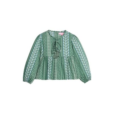 Little English | BISBY Riviera Top - Fairfield Forest Stripe