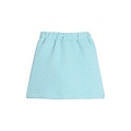 Little English | BISBY Quilted Mini Skirt - Aqua Quilted Trellis