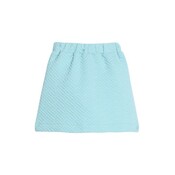 Little English | BISBY Quilted Mini Skirt - Aqua Quilted Trellis