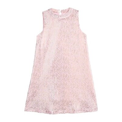 Little English | BISBY Swing Dress - Pink Crinkle Stars