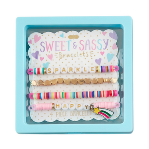 Mud Pie Happy Beaded Bracelet