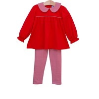 Trotter Street Kids Abigail Pant Set Red Stripe