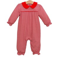 Trotter Street Kids Abigail Romper Red Stripe