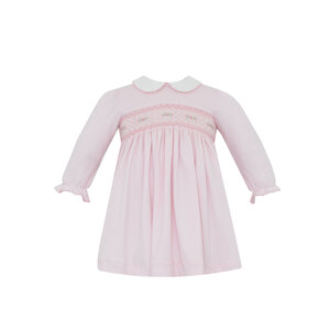 Petit Bebe Rose Pink Knit Dress L/S
