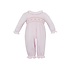 Petit Bebe Rose Pink Knit Girl's Long Footie