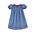 Anavini Apple Girls Royal Blue Gingham Bishop S/S