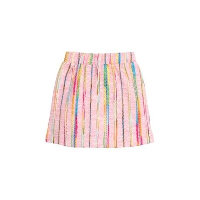 Bisby Wavy Pink Multi Wool Mini Skirt