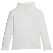 Little English | BISBY Ivory Ribbed Turtleneck