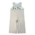 Delaney Ghost Orange/White Smocked Long Jon Jon
