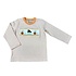Delaney Ghost Orange/White Smocked LS Shirt