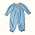 Delaney Pumpkins Blue Gingham Smocked Bishop Romper