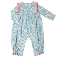 Ishtex Textile Products, Inc Floral Girl's Romper-Blue