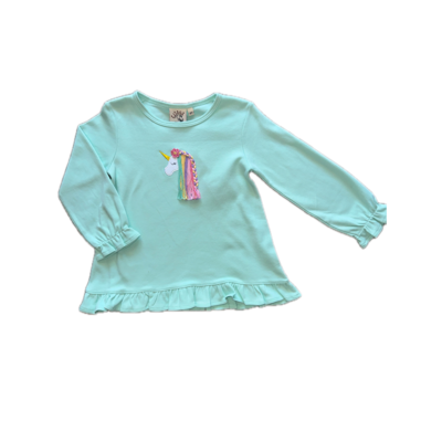Luigi Lt Jade Unicorn Ruffle Swing Top