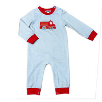 Ishtex Textile Products, Inc Fire Engine Boy's Romper