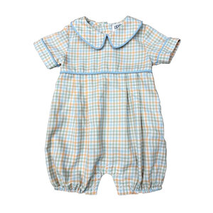 Ishtex Textile Products, Inc Fall Plaid Boy's Romper