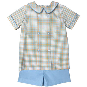 Ishtex Textile Products, Inc Fall Plaid Boy's Short Set