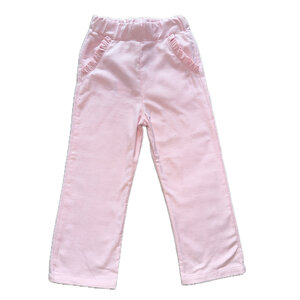 Luigi Lt Pink Ruffle Pocket Corduroy Pants