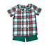 Ishtex Textile Products, Inc Red/Green Plaid Shorts Set