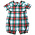 Ishtex Textile Products, Inc Red/Green Plaid Boy's Romper