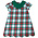 Ishtex Textile Products, Inc Red/Green Plaid Dress