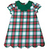 Ishtex Textile Products, Inc Red/Green Plaid Dress