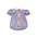 Anavini Halloween Purple Gingham Girls Short Bubble W/ Orange Trim SS