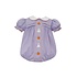 Anavini Halloween Purple Gingham Girls Short Bubble W/ Orange Trim SS