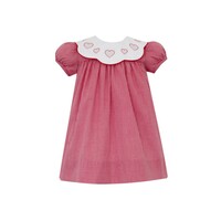 Anavini Valentine Day Red Gingham Float w/ Scalloped Collar
