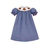 Anavini Turkey Girls Navy Blue Gingham Bishop w/ Insert SS