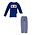 Anavini Turkey Boys Royal Blue Knit Boys L/S Shirt w/ Navy Blue Pant Set