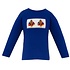 Anavini Turkey Boys Royal Blue Knit Boys L/S Shirt w/ Navy Blue Pant Set