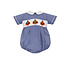 Anavini Turkey Boys Navy Blue Gingham Boys Bubble S/S